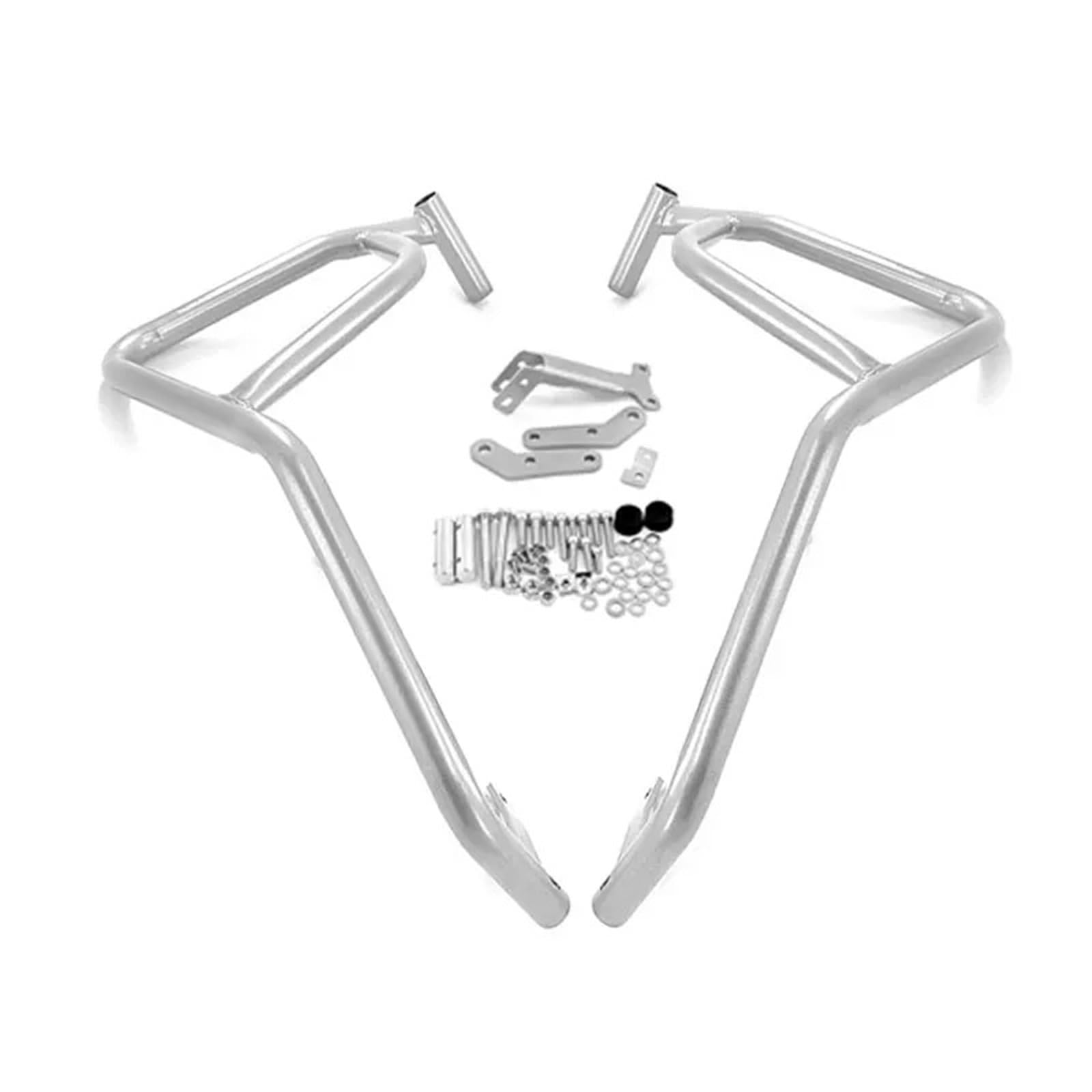 Motorrad Stoßfänger Für XL 750 Für TRANSALP750 XL750 2023-2024 Motorrad Autobahn Crash Bars Motor Tank Schutz Bar Stoßstange Stunt Käfig Schutz Stoßfänger(Silver-Upper Only) von JMOLXURI