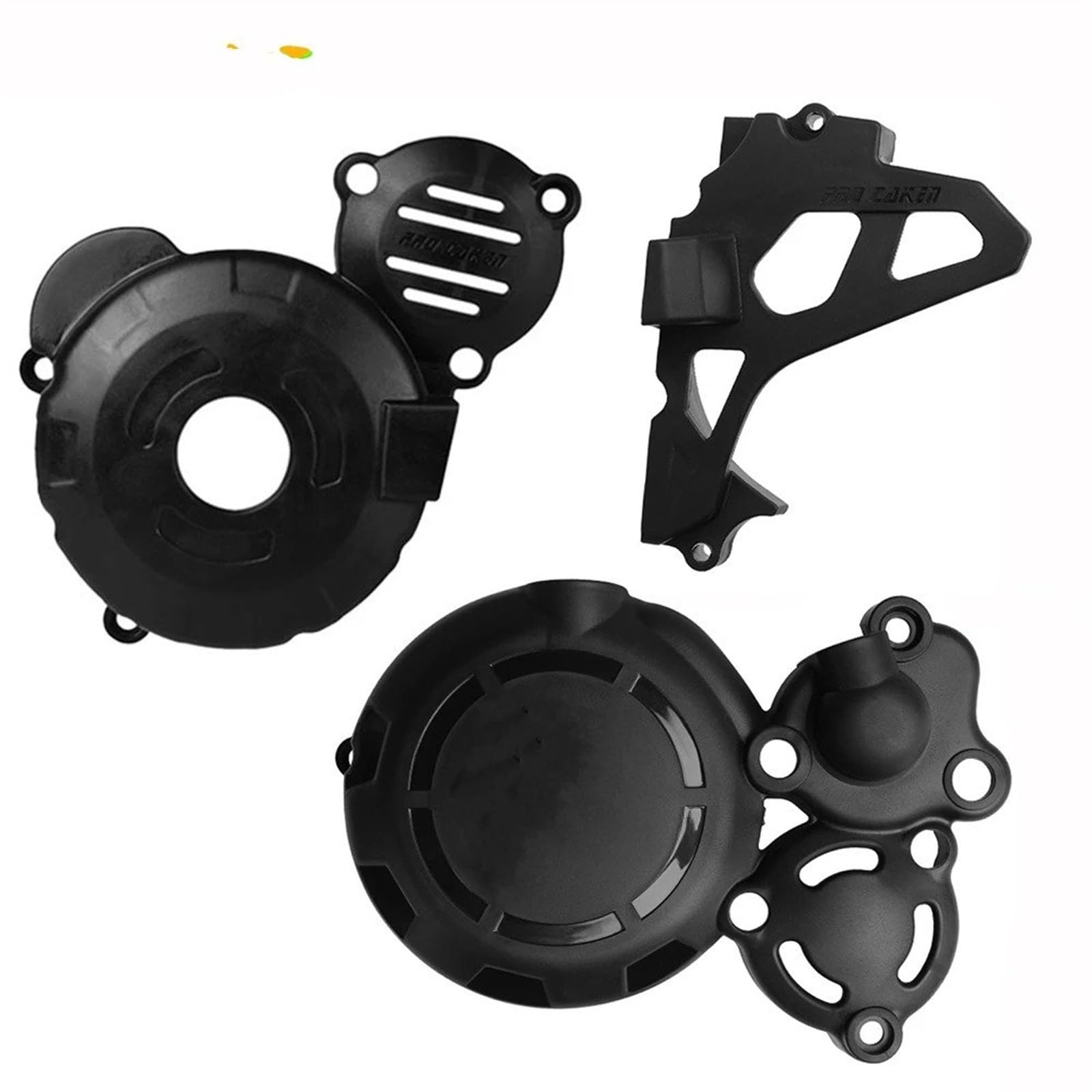 Motorräder Schutzabdeckung Für Bosuer Für BSE Für M6 J1 Für X6 Für ZongShen 300cc Für CBS300 Motorrad Magnetmotorkupplung Treiber Kettenrad Motorschutzabdeckung(Black 3 Set) von JMOLXURI