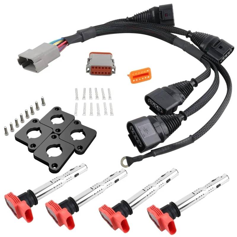 Zündspule Für A4 Für VW Für Passat B5 Für Golf Für Jetta 1,8 L Für Turbo 1,8 T Zu 2,0 T Für FSI R8 Zündspule Packs Conversion Harness Kit & Für ICM Verteilerzündspule von JMOLXURI