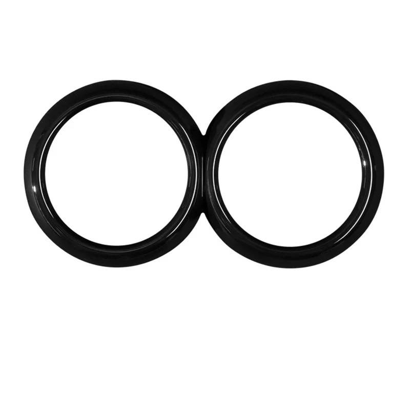 Zündspule Für Mini Für Cooper R50 R52 R53 Auto Innen Zubehör Auto Zentrale Steuerung Wasser Tasse Halter Dekorative Ring 3D Trim Auto Aufkleber Verteilerzündspule(Black) von JMOLXURI