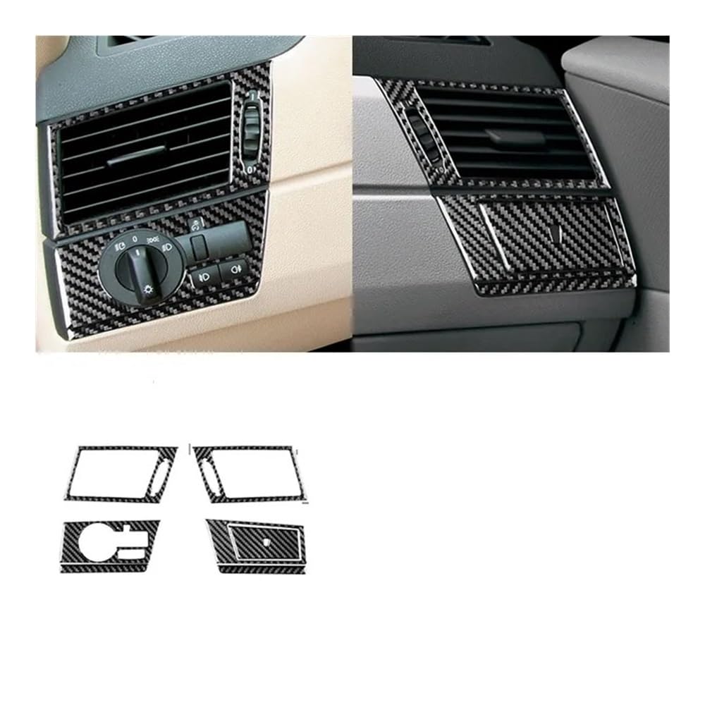 Auto Aufkleber Aufkleber Scheinwerfer Nebelscheinwerfer Schalter Panel Luftauslass Rahmen Autoverkleidung Für X3 Für E83 2004 2005 2006 2007 2008 2009 2010 Auto Styling Zierleisten von JMORCO