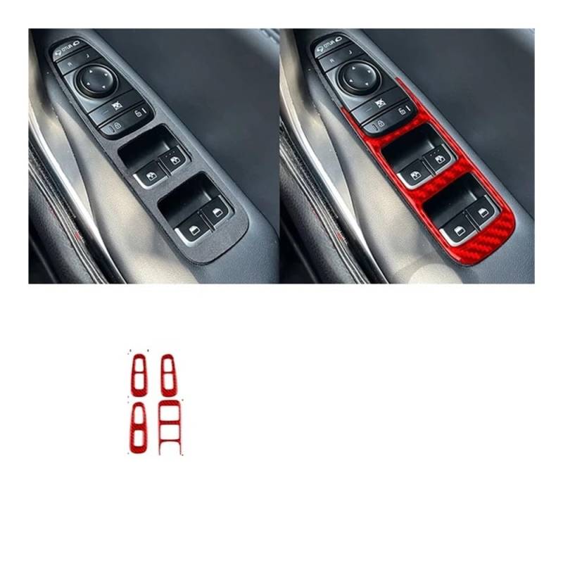 Auto Aufkleber Auto-Innentür-Drücker-Armlehne Fensterheber-Schalter-Tastenfeldabdeckung Für Kia Für Stinger 2019 2020 2021 2022 2023 Auto Styling Zierleisten von JMORCO