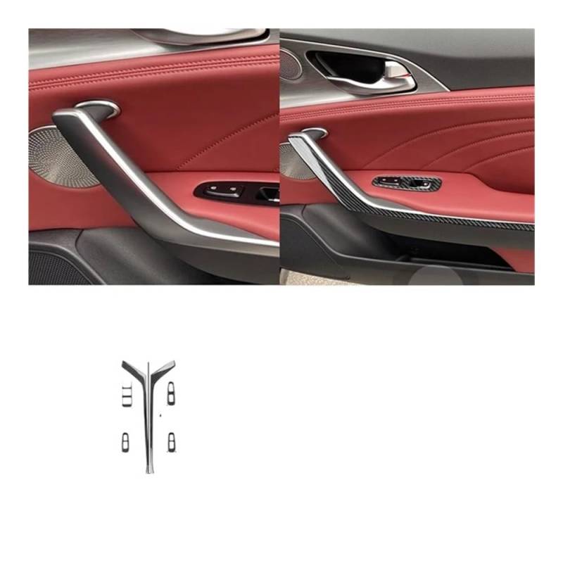 Auto Aufkleber Auto-Innentür-Drücker-Armlehne Fensterheber-Schalter-Tastenfeldabdeckung Für Kia Für Stinger 2019 2020 2021 2022 2023 Auto Styling Zierleisten von JMORCO