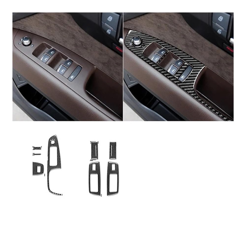 Auto Aufkleber Autotüren Panel Fensterheber Steuerschalter für Q7 2007 2008 2009 2010 2011 2012 2013 2014 2015 Auto Styling Zierleisten von JMORCO