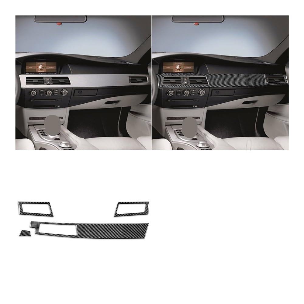 Auto Aufkleber Für 5 Series Für E60 2004 2005 2006 2007 Center Console Dashboard Getriebe Set Abdeckung Aufkleber Innen Auto Styling Zierleisten von JMORCO