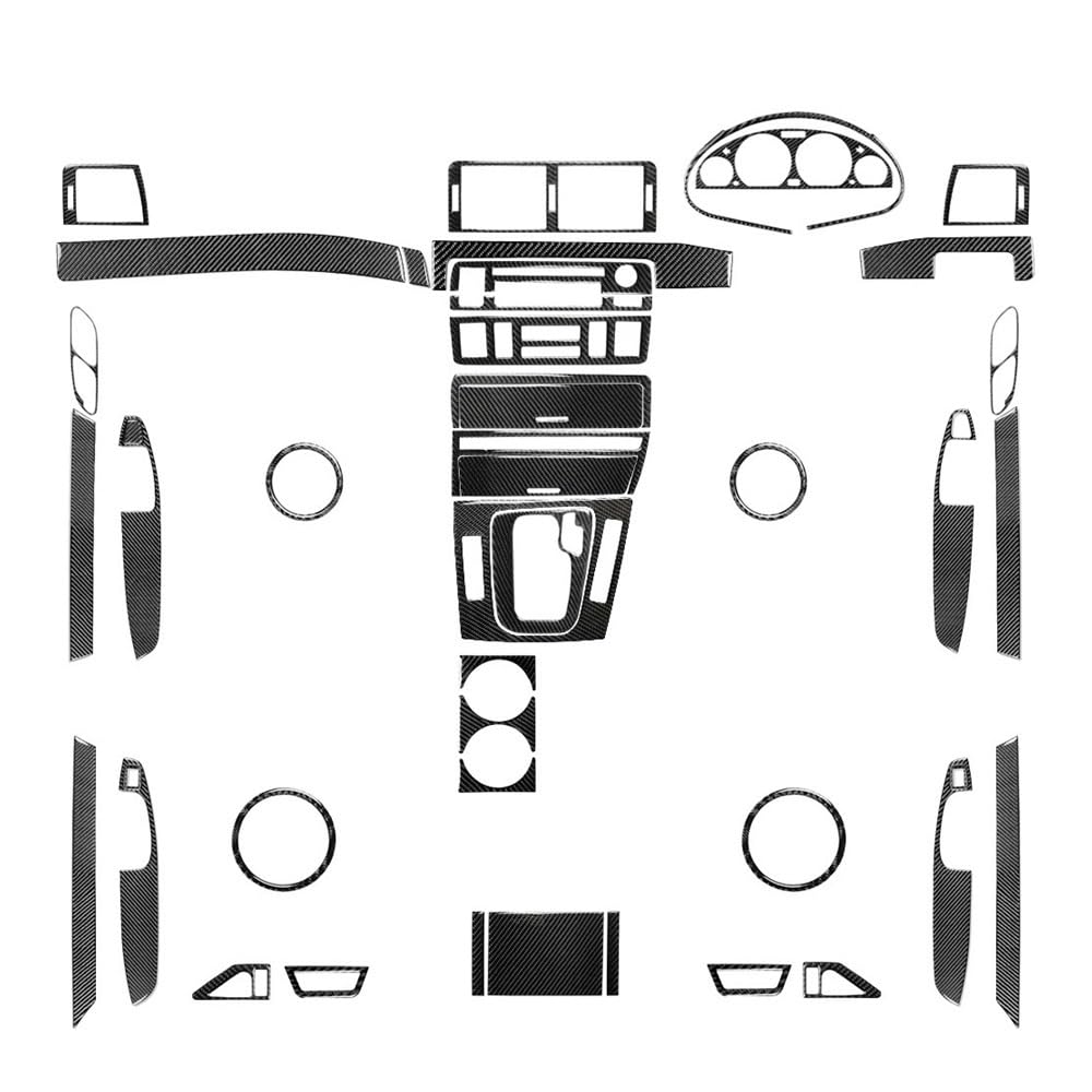 Auto Aufkleber Für E46 1998 1999 2000 2001 2002 2003 2004 2005 Center Console Set Kit Teile Tuning Aufkleber Abdeckung Innen Auto Styling Zierleisten von JMORCO