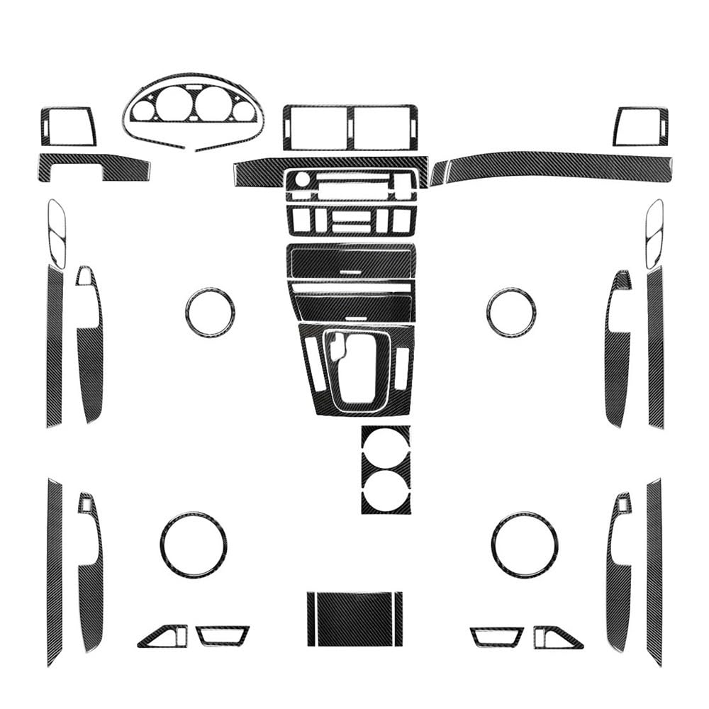 Auto Aufkleber Für E46 1998 1999 2000 2001 2002 2003 2004 2005 Center Console Set Kit Teile Tuning Aufkleber Abdeckung Innen Auto Styling Zierleisten von JMORCO