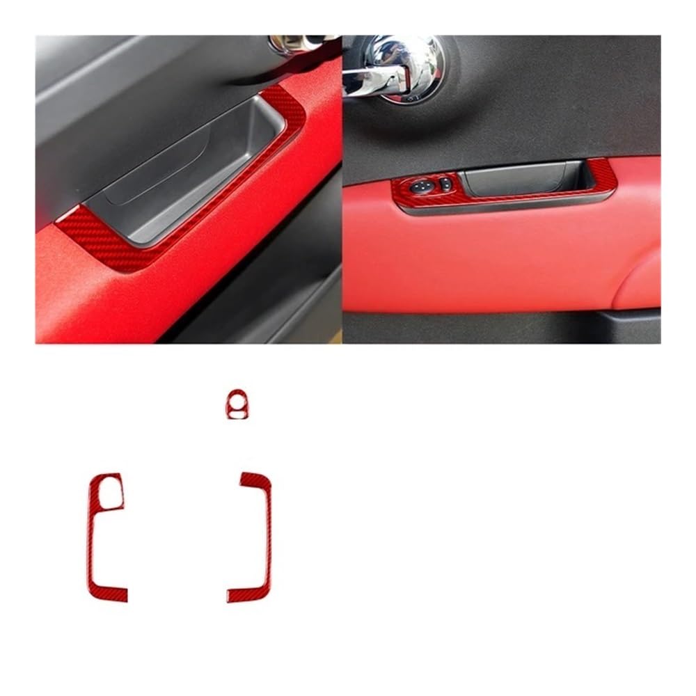 Auto Aufkleber Für FIAT Für 500 2012 2013 2014 2015 Aufkleber Fensterheber-Taste Panel Trim Abdeckung Auto innen dekorative Auto Styling Zierleisten von JMORCO