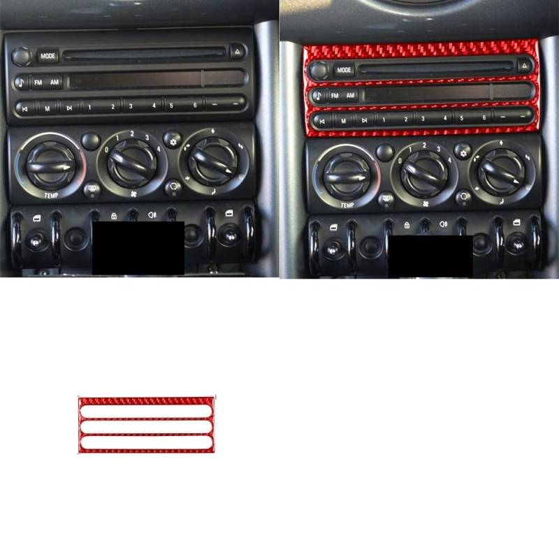 Auto Aufkleber Für Mini Für Cooper 2002 2003 2004 Auto Innen Zentrale Steuerung CD Panel Taste Schalter Aufkleber Auto Styling Zierleisten von JMORCO