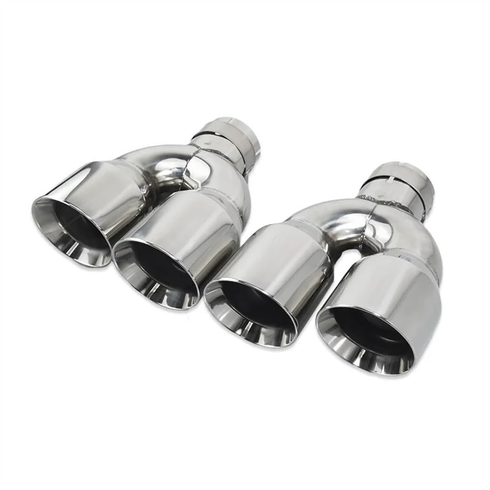 JMORCO Auto Auspuffblende Trim 1 STÜCKE Auspuff Dual Tip 304 Edelstahl Für Universal Auto Schalldämpfer Schwanz Rohre Ändern von JMORCO