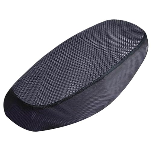 JMORCO Motorrad Sitzbezüge Motorrad Atmungsaktive Sitzbezug Pads Polyester Spacer Mesh Motorrad Schwarz Anti-Rutsch-Kissen Mesh Net Grid Wasserdicht von JMORCO