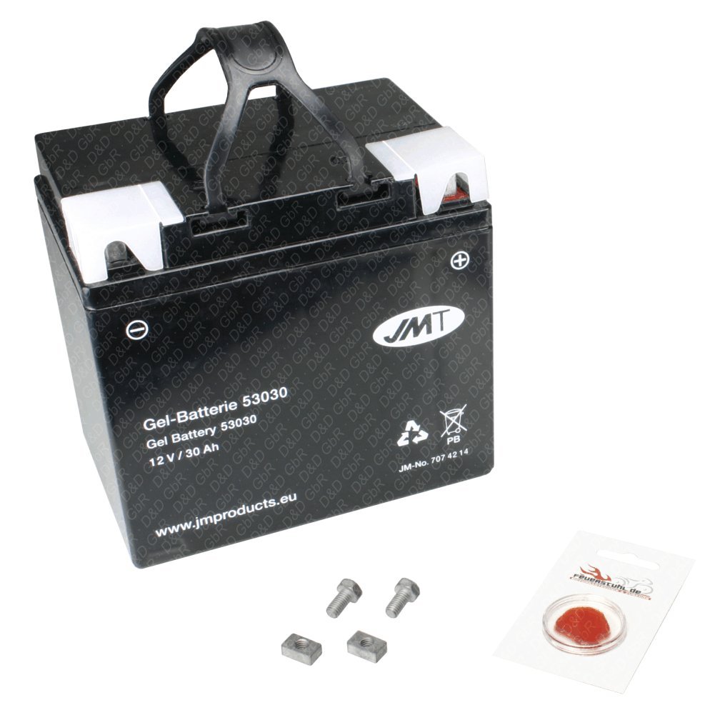 Gel-Batterie für BMW R 100 R Roadster, 1991-1993 (247E), wartungsfrei, 28 Ah, inkl. Pfand €7,50 von JMT