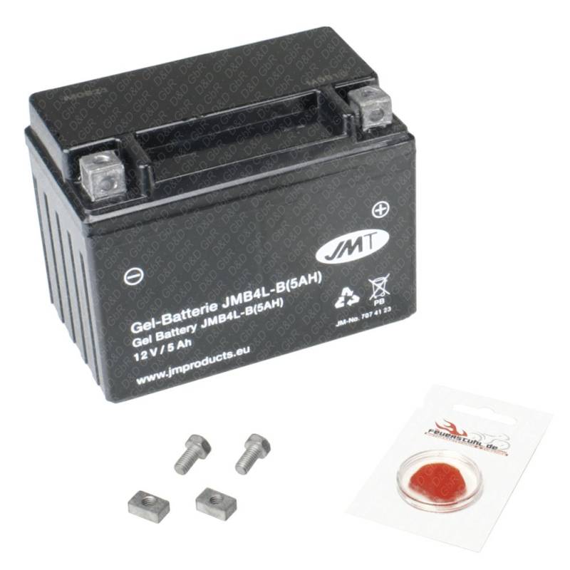 Gel-Batterie für Peugeot Speedfight 1 50 AC, 1997-2000, wartungsfrei, 5 Ah, inkl. Pfand €7,50 von JMT