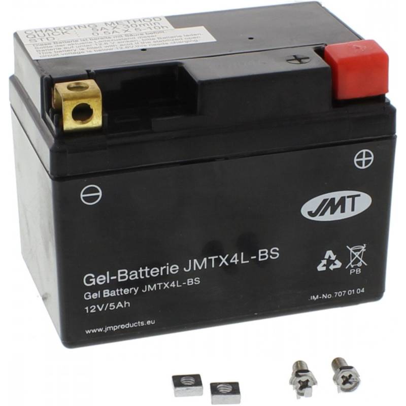 Jmt jmtx4l-bs(5ah) gel motorradbatterie ytx4l-bs gel von JMT