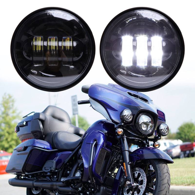 JMTBNO 2 STÜCKE 4,5 Zoll Nebelscheinwerfer 30W LED Motorrad Zusatzscheinwerfer Scheinwerfer Kompatibel mit Harley Touring Road King Street Glide Road Glide Electra Glide Ultra Limited von JMTBNO