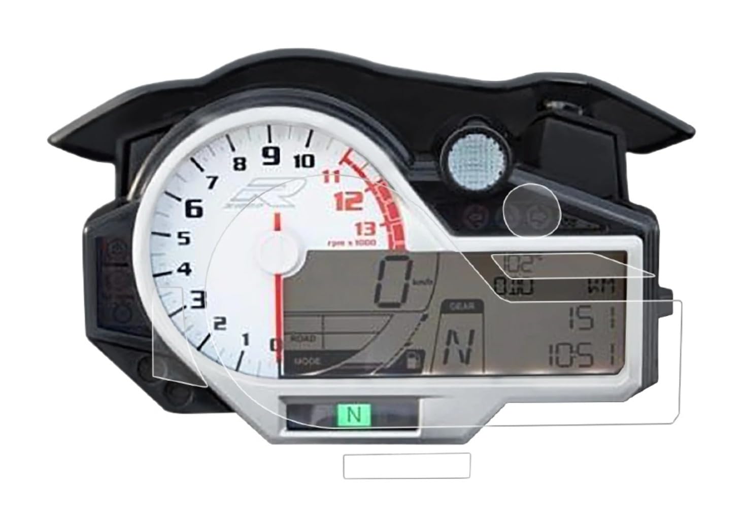 JNCGESW für BMW S1000 R/RR/XR 2014-2017,Kratzfester Cluster-Displayschutz, Panelfolie, Armaturenbrett-Displayschutz von JNCGESW