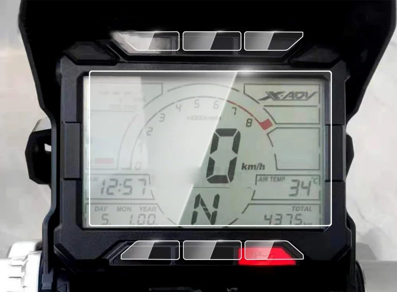 JNCGESW für Honda X-ADV XADV750 2017 2017,Motorrad Zubehör Dashboard Kratzschutz Film Motocross Cluster von JNCGESW