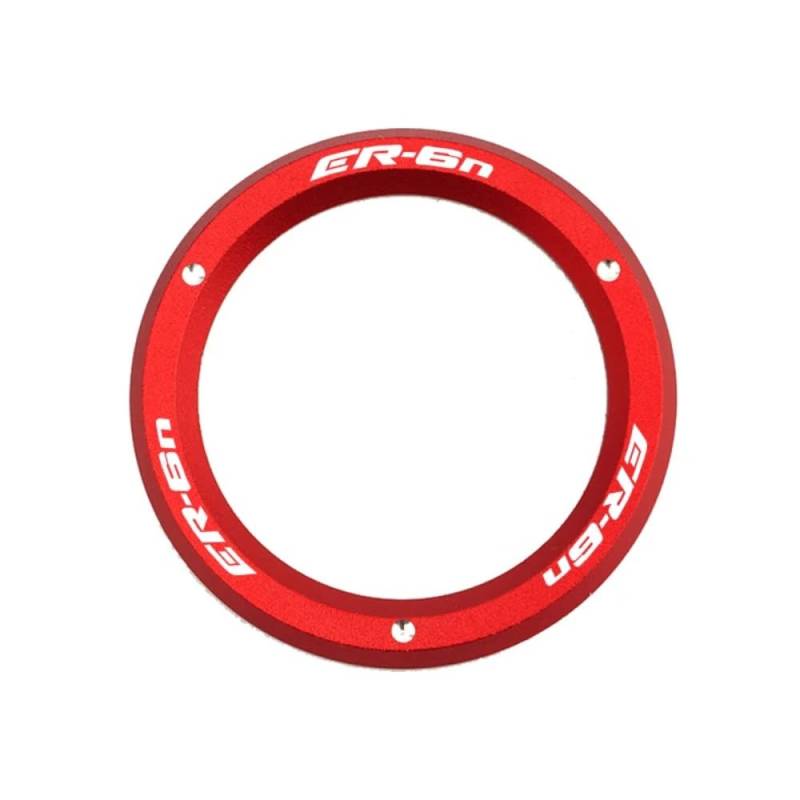 JNCGESW für Kawasaki ER6N ER 6N 2009-2017 2016 2015 2014 2013 2012 2011 10 (Red) CNC-Zubehör Motorrad-Zündschalter-Abdeckring von JNCGESW