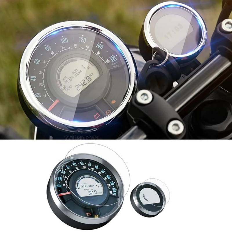 JNCGESW für Royal Enfield Scram 411 2022- Super Meteor 650 2023-,Motorrad-Kratzcluster-Bildschirm-Armaturenbrett-Schutzinstrumentenfolie von JNCGESW