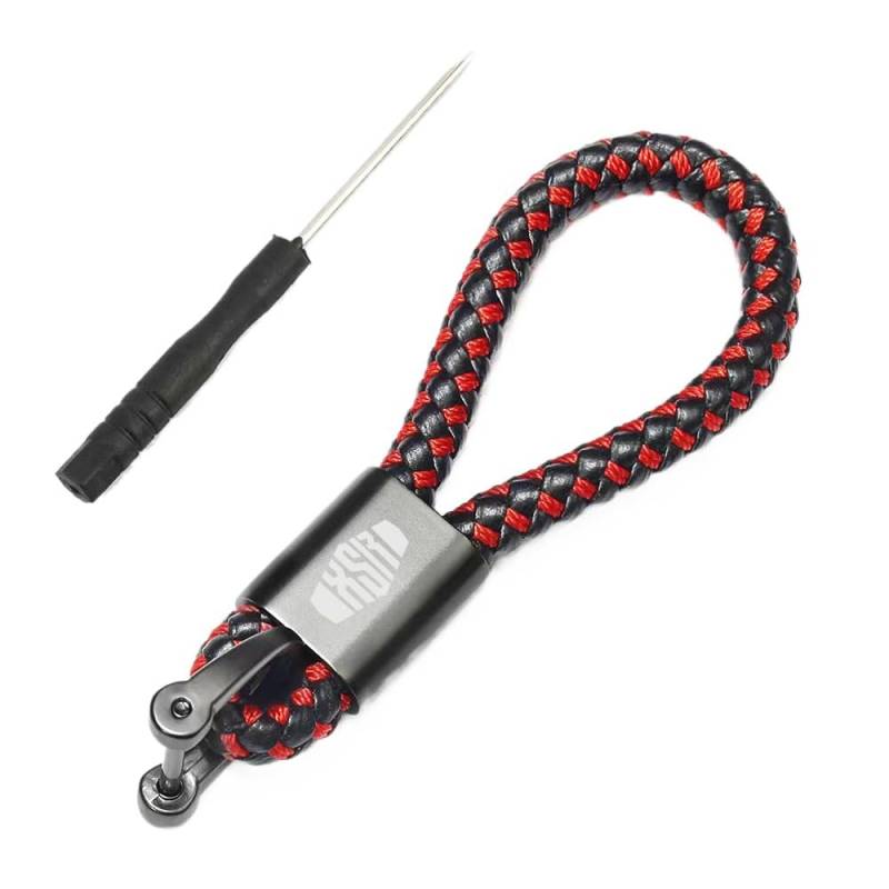 JNCGESW für Yamaha XSR700 XSR900 XSR 700 900 2015-2023 (Black Red),Mit Logo XSR Motorrad Schlüsselanhänger Schlüsselanhänger Schlüsselanhänger Lanyard Kette Schlüsselanhänger von JNCGESW