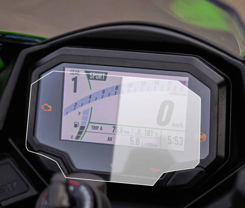 für Kawasaki ZX-6R 2024+ ZX-10R 2021+,Zubehör Kratzschutz Cluster Displayschutzfolie Armaturenbrett Schutz Motorrad Instrumentenfolie von JNCGESW