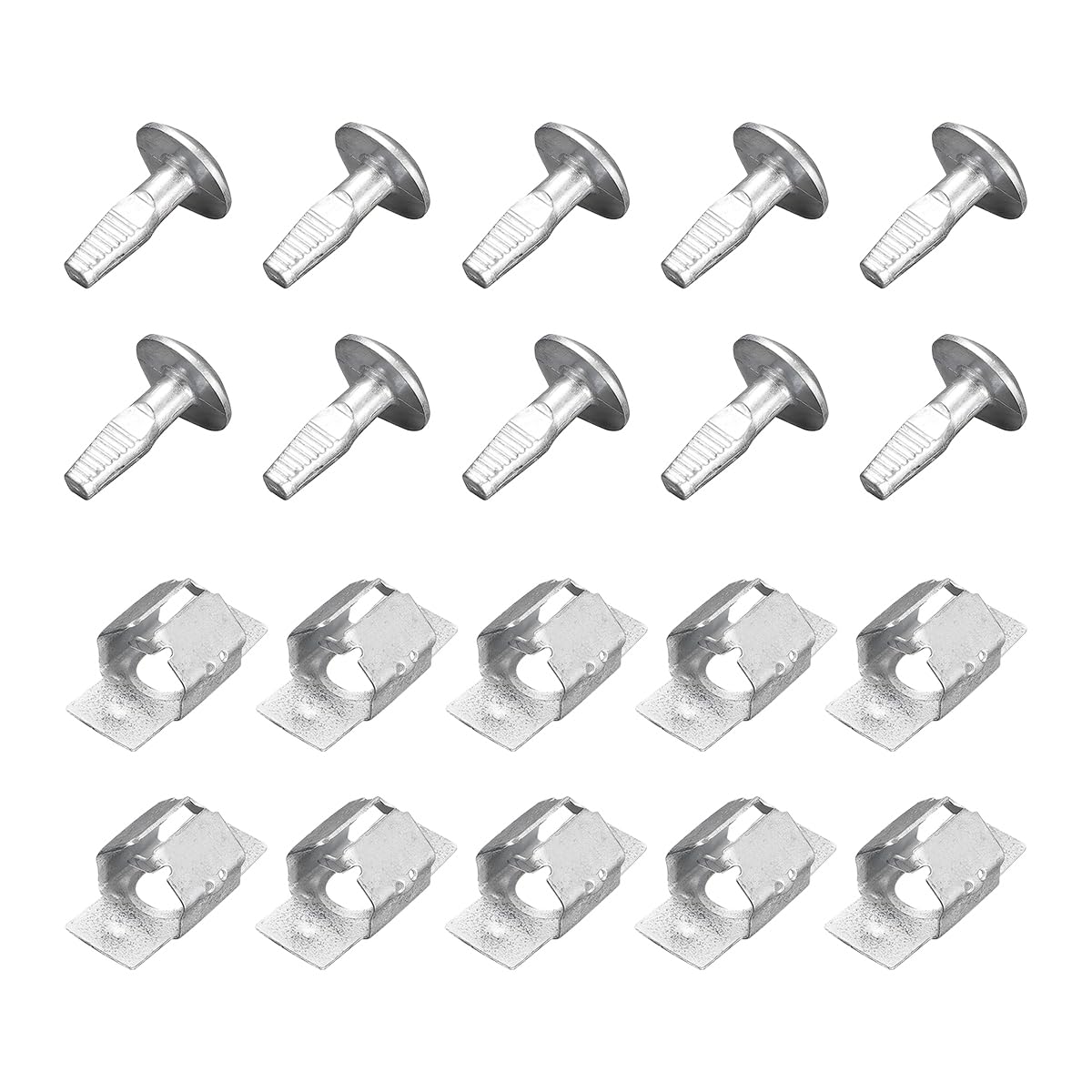 JNNJ 10 Paare Clips Aus Aluminiumlegierung Für Die Unterseite Der Motorabdeckung, Befestigung Auto Motor Unterboden Befestigung Clip Schutz Schrauben, Clips für 206 807 von JNNJ