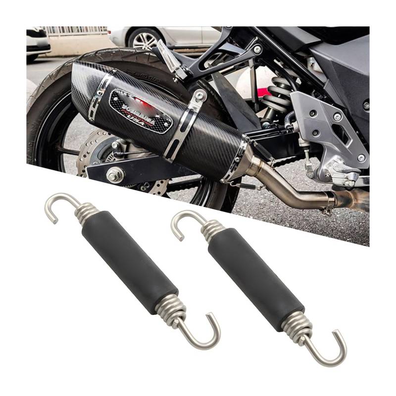 JNNJ 2 Stück Auspuff Motorrad Motorrad Auspuff Expansionsfedern Haken, Edelstahl Schalldämpfer Auspuff Feder Haken, Schalldämpfer Feder Haken Für Motorrad Roller von JNNJ