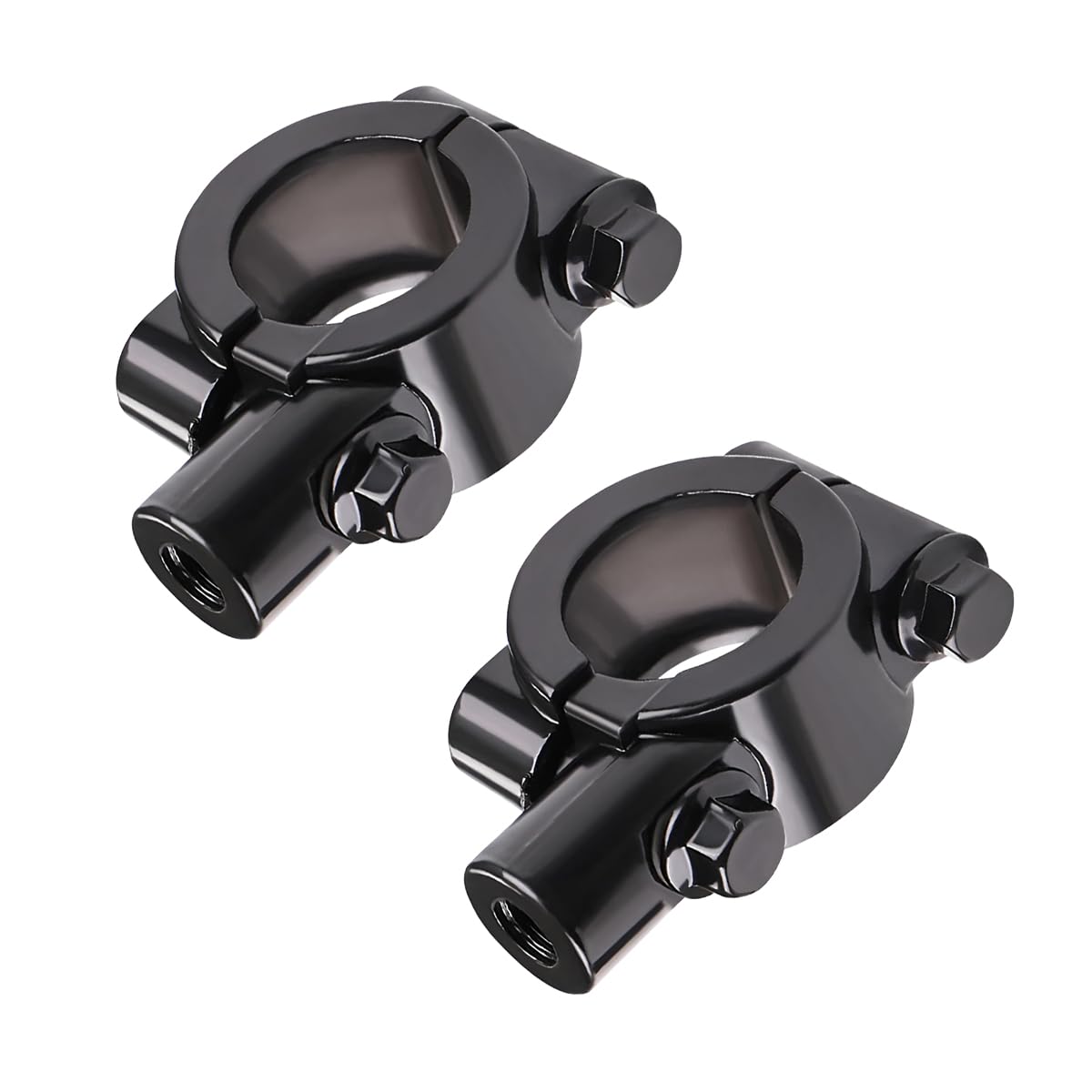 JNNJ 2 Stück Motorrad-Spiegelhalterung Spiegel-Clip-Adapter, Motorrad Lenkerhalterung Spiegelhalterung, Motorrad Fahrrad Lenker 22mm Spiegel Schelle Halter Spiegelhalter von JNNJ