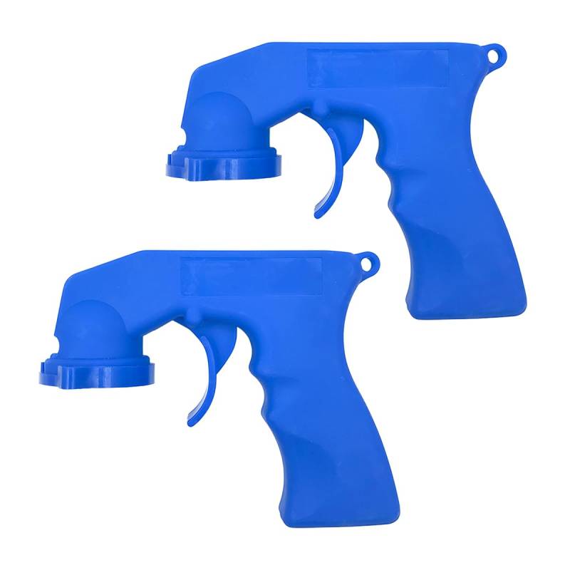 JNNJ 2 Stück Sprühdosenhandgriff, Farbspritzpistole Griff, Auto Universal Pistolengriff, Sprühfolie Spray Pistole Pistolengriff für Sprühdosen, Spraydosen Handgriff Halter Griff, Schützt Hände(Blau) von JNNJ