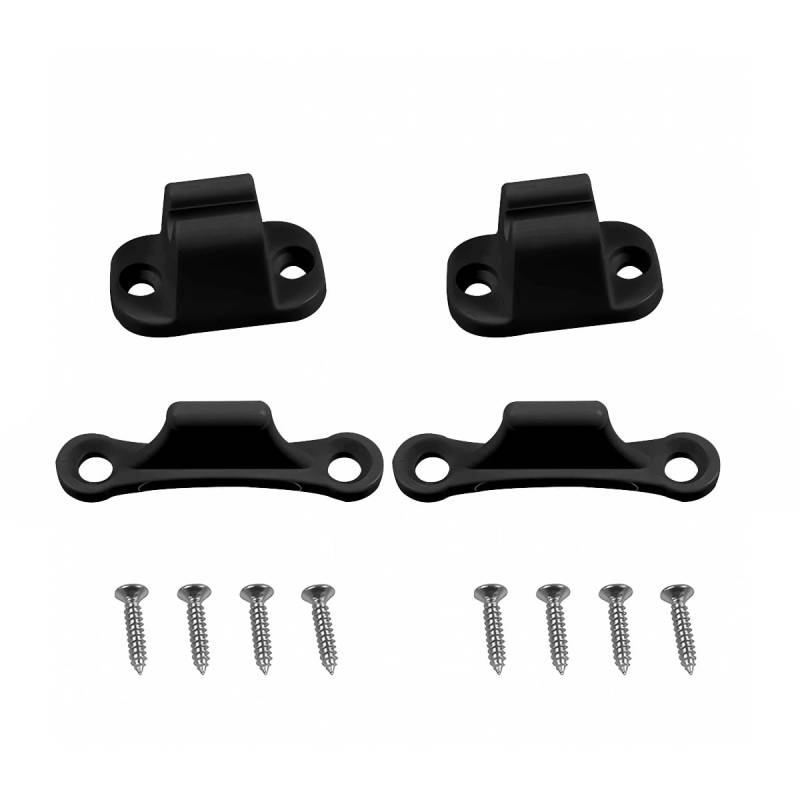 JNNJ 2 Stück Türstopper Türhalterung Clip Kit, Türfeststeller Wohnwagen Türhalter, Kunststoff Türfeststeller Für Wohnwagen Und Wohnmobil, Zubehör Wohnmobil(Schwarz) von JNNJ