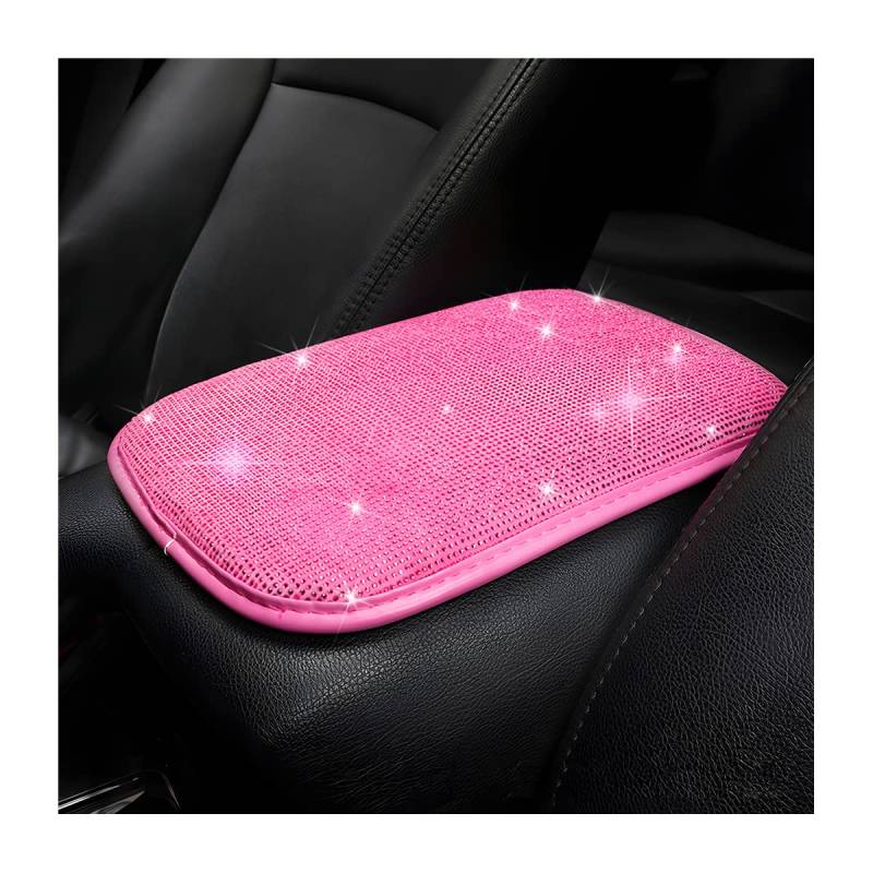 JNNJ 2er Pack Sicherheitsgurt Abdeckung für Frauen, Strass Kristall Glitzer Sicherheitsgurt Leder Schulterpolster, Auto Dekor Zubehö, für Frauen & Männer(Rosa) von JNNJ