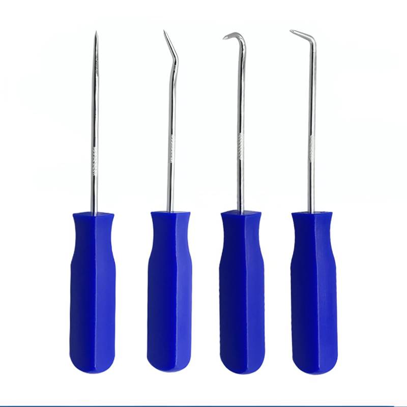 JNNJ 4 Stück Pick Und Haken Set, O-Ring Dichtung Demontage Werkzeug, Dichtung Demontage Montagehaken Werkzeug, öl Ringe Dichtung Demontagehaken Werkzeug(Blau) von JNNJ