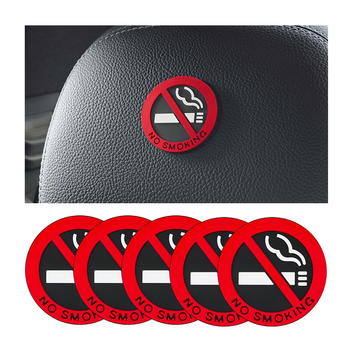 JNNJ 5 Stück Rauchen Verboten Aufkleber, Sticker No Smoking Schild Rauchverbot mit UV Schutz, Rauchverbot Verbotsschild Nicht-Raucher, für Außenbereich Innenbereich von JNNJ