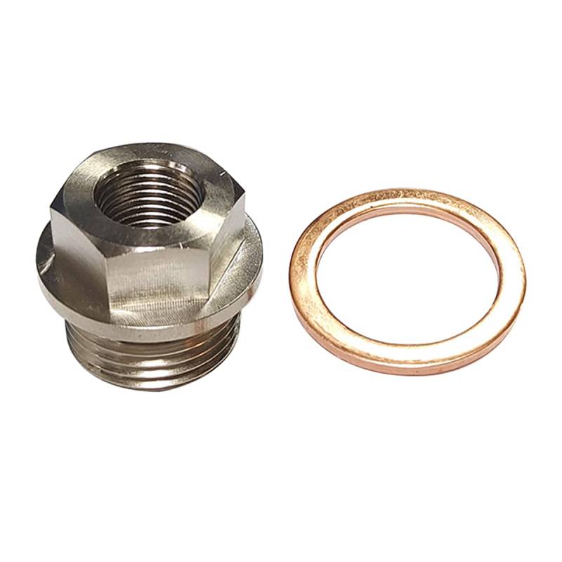 JNNJ Abgastemperatursensor Mit Dichtung, Sensoradapter M18x1,5 auf 1/8 NPT-Gewinde, Öltemperatursensor-Adapter Abgas-Wassertemperatursensor 1/8NPT Verbindungszubehör von JNNJ