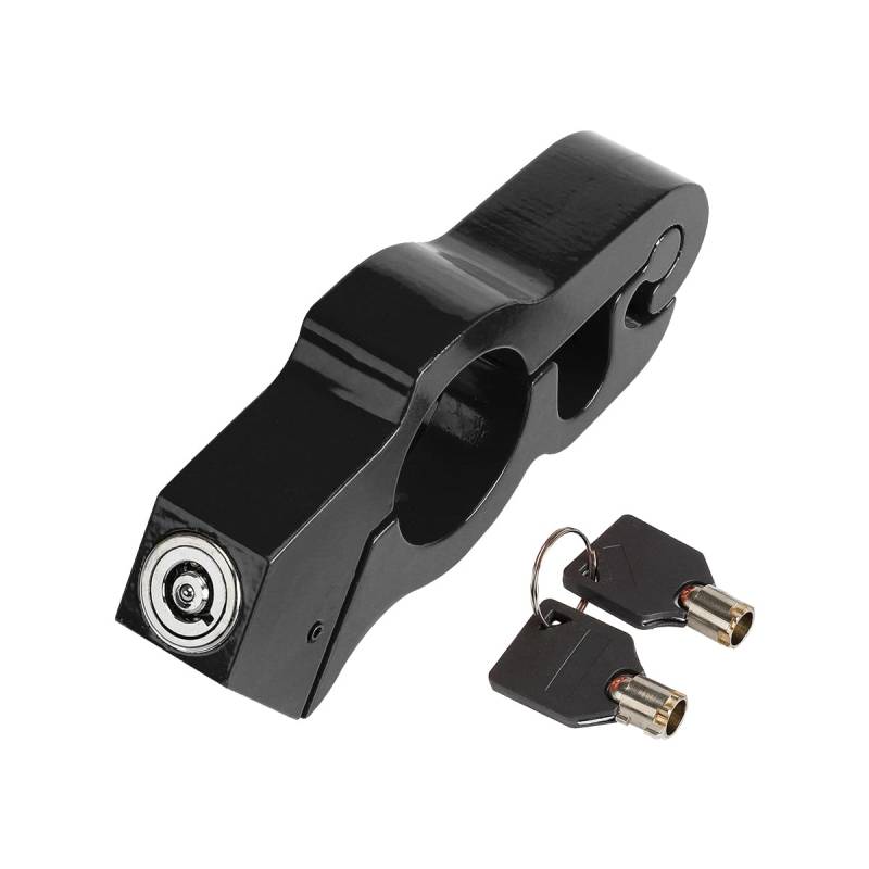 JNNJ Aluminium-Legierung Motorrad Lenkerschloss Universal, Motorradgriff-Sicherheitsschlösser Zur Sicherung Ihres Motorrads, Grip Security Locks Sportfahrräder(Schwarz) von JNNJ