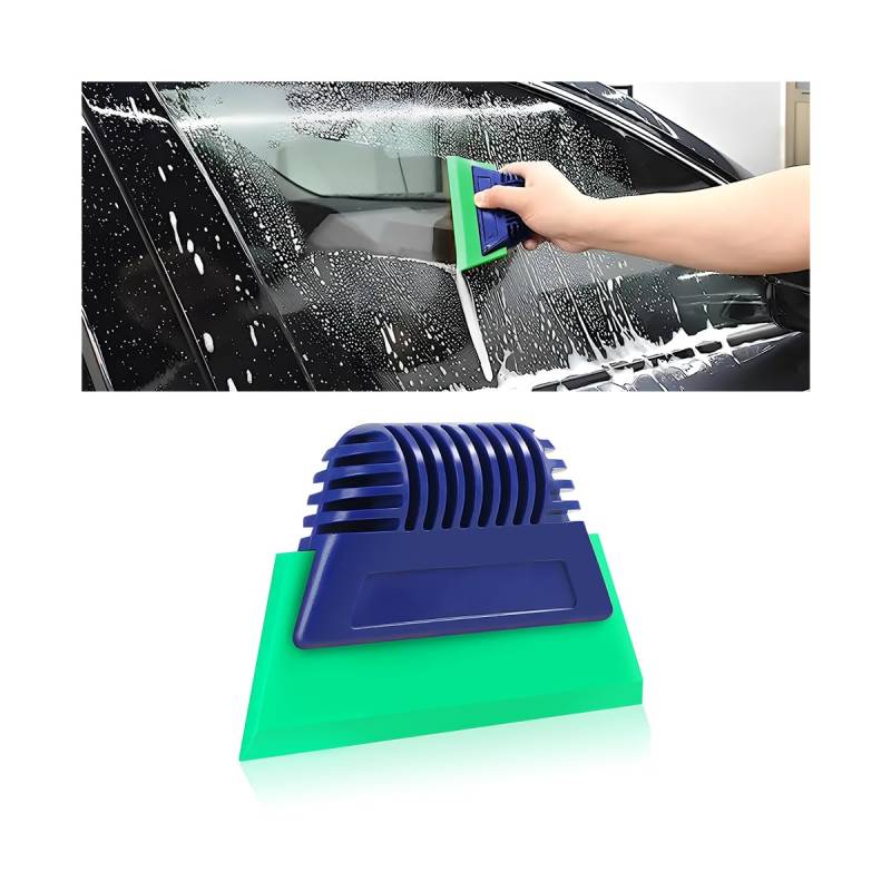 JNNJ Autofolie Fensterfolie Lackschutzfolie Tönungsfolie Rakels, Soft Gummi Rakel Fensterabzieher für Autofolie Installation, Auto Vinyl Werkzeug Kit Autofolie(Grün) von JNNJ