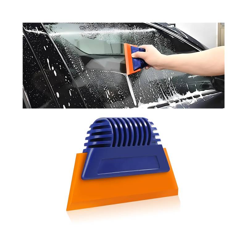 JNNJ Autofolie Fensterfolie Lackschutzfolie Tönungsfolie Rakels, Soft Gummi Rakel Fensterabzieher für Autofolie Installation, Auto Vinyl Werkzeug Kit Autofolie(Orange) von JNNJ