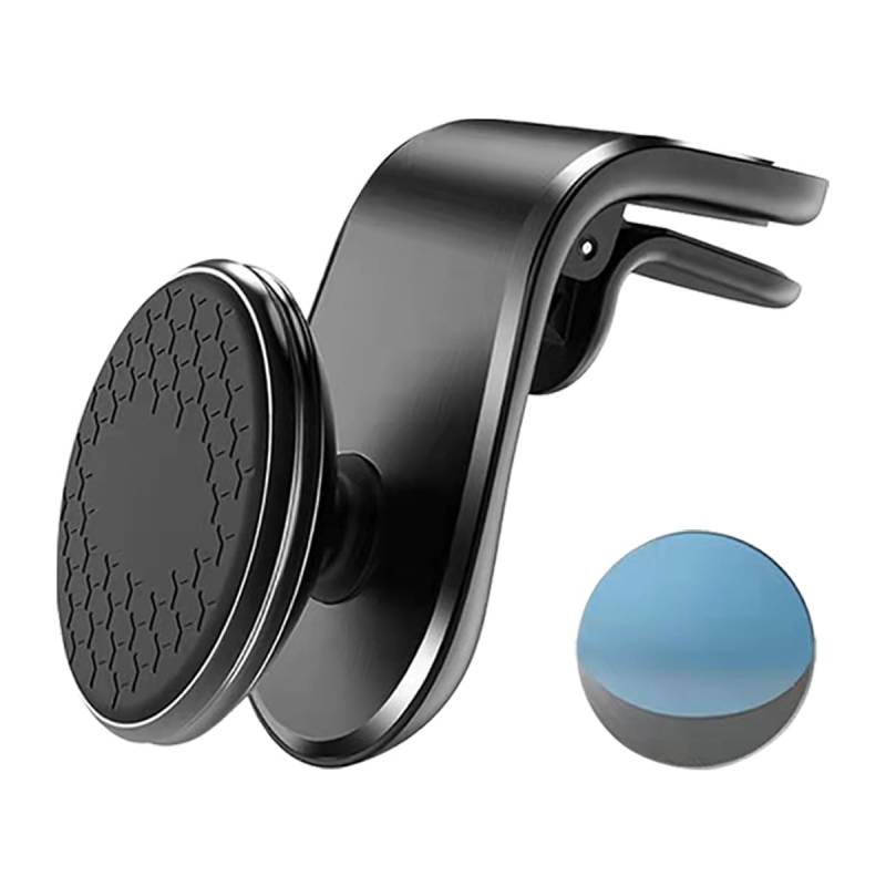 JNNJ Magnetische Auto Handyhalterung, Magnetische Handyhalter 360° Drehung Für Smartphones, Auto Handyhalterung Magnetisch L Typ Air Vent Clip Mount(Schwarz) von JNNJ