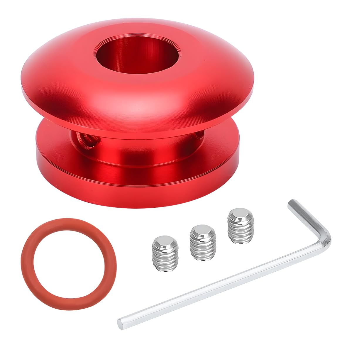 JNNJ Schaltknauf Manschette Adapter, Auto Schaltknauf Manschette Mutter Adapter, Schaltknauf Stopper Boot Retainer Limiter Shifter Schaltkopf Schnallenstopper(Rot) von JNNJ