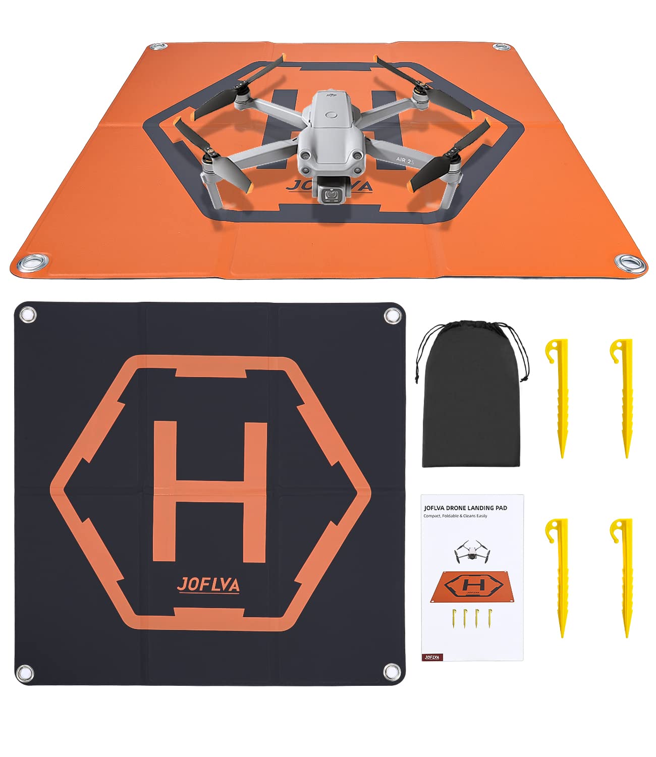 JOFLVA Drohnen Landeplatz, Drohne Landing Pad 50cm(19'') Universal Schnell Faltbar Landeplattform, Drohnen Landeplattform, Drohne Landing Pad faltbar für DJI Mini 2/ Mavic Air 2/ Mini 3 Pro/Mavic 2. von JOFLVA