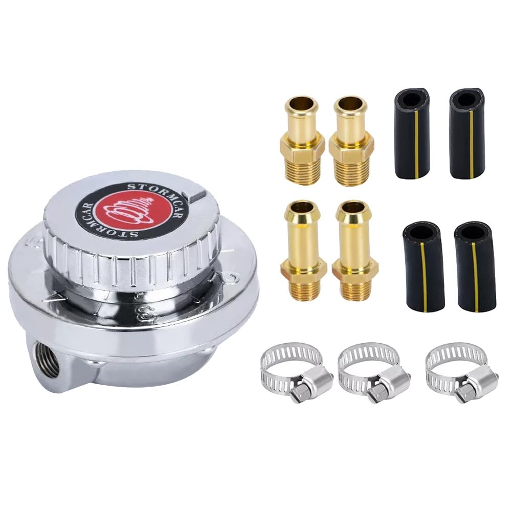 JOFUUM Universal-Kraftstoffdruckregler-Set, einstellbar, 1-6 PSI, für Vergasermotor von JOFUUM