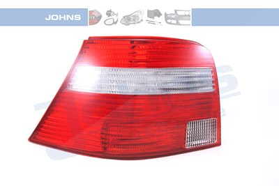Johns Heckleuchte rot/weiß, ohne Lampenträger [Hersteller-Nr. 953987-7] für VW von JOHNS