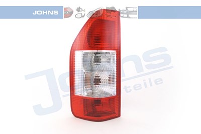 Johns Heckleuchte rot/weiß mit Lampenträger [Hersteller-Nr. 506387-2] für Mercedes-Benz von JOHNS