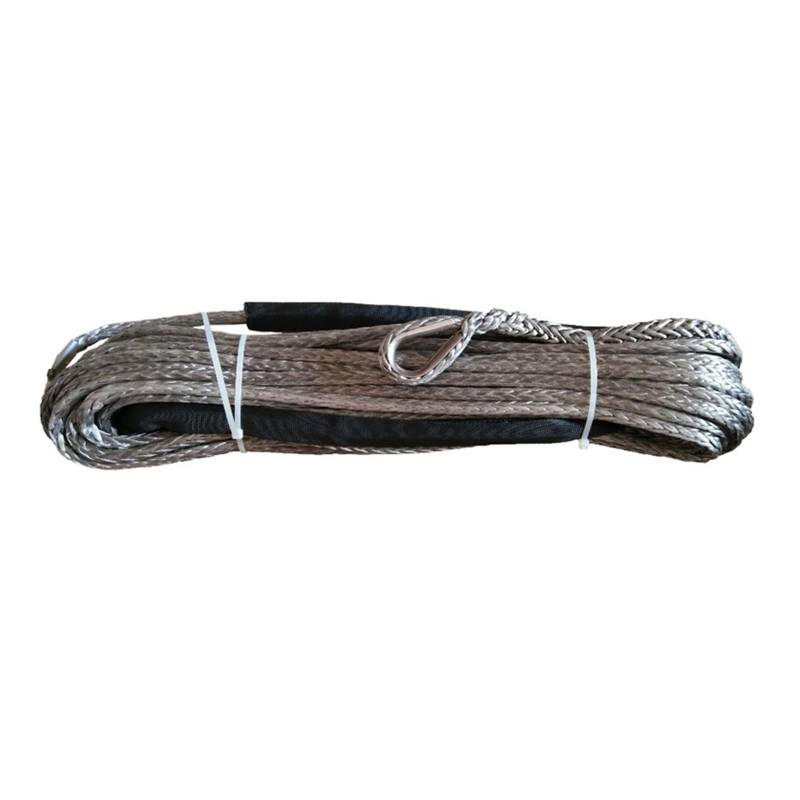 Seilwinde Windenseil, Synthetisches Windenseil, Kabelseil, 4WD, 12 mm x 30 m, ATV-Windenseil, Auto-Anhänger-Seil, Synthetisches Kabel, Off-Road-Abschleppen,für ATV UTV SUV LKW Boot Offroad(Grey) von JOJIDE