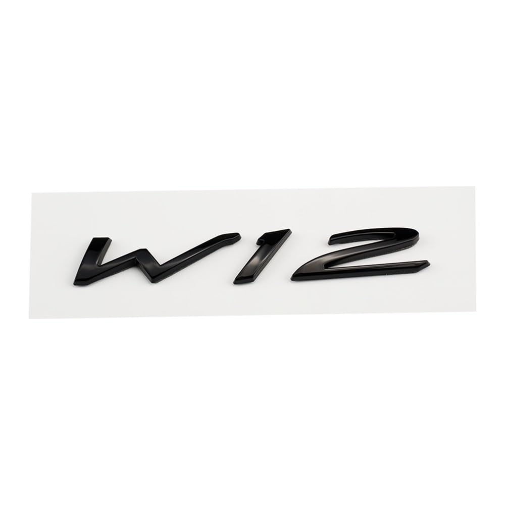 Auto W12 Logo Kofferraum Kotflügel Karosserie Badge Emblem Aufkleber für Continental GT Flying Spur Bentayga Mulsanne Teile (B) von JOJTETTY