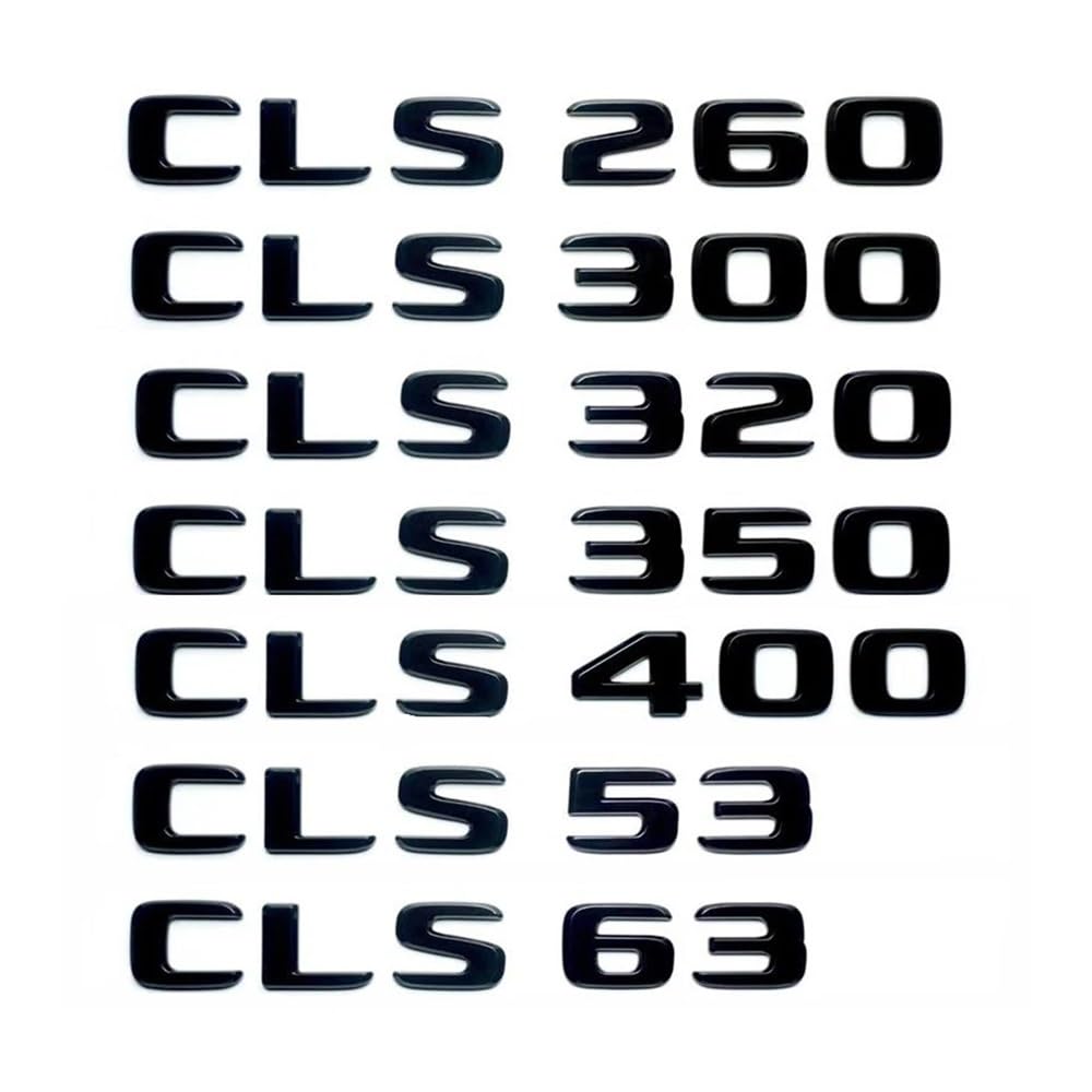 Kofferraum Worte Logo Abzeichen Emblem Aufkleber Aufkleber Für CLS CLS53 CLS63 CLS250 CLS300 CLS350 CLS450 C257 W218 W219 (Glanz Schwarz, CLS400) von JOJTETTY