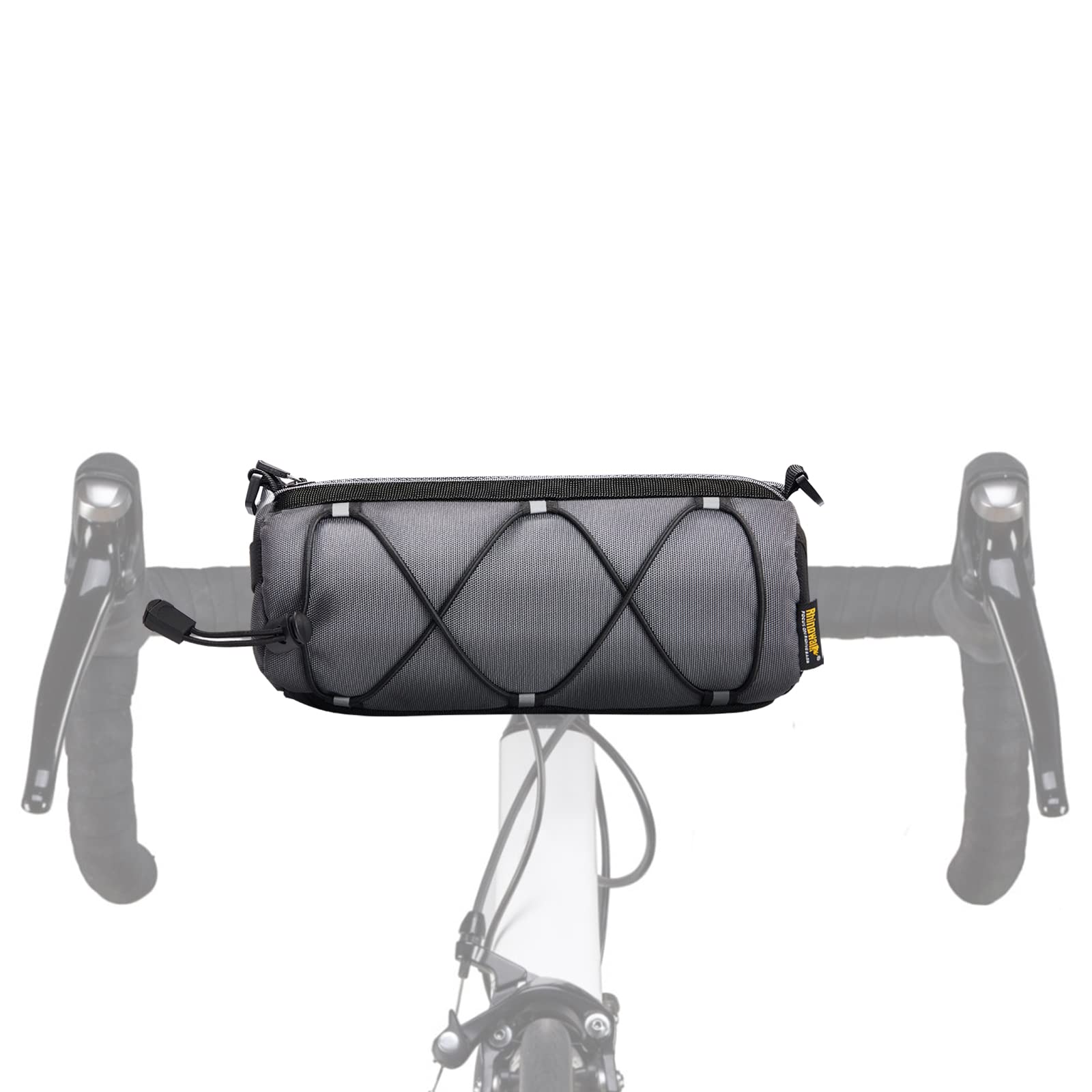 JOLY FANG Lenkertasche Fahrrad, 2 in1 Fahrradtasche Lenker mit Schultergurt - geeignet als Lenkertasche, Umhängetasche (Grau) von JOLY FANG
