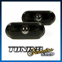 2x Klarglas Seitenblinker Blinker SET SCHWARZ #2 für VW Seat Skoda Ford von JOM Car Parts & Car Hifi GmbH