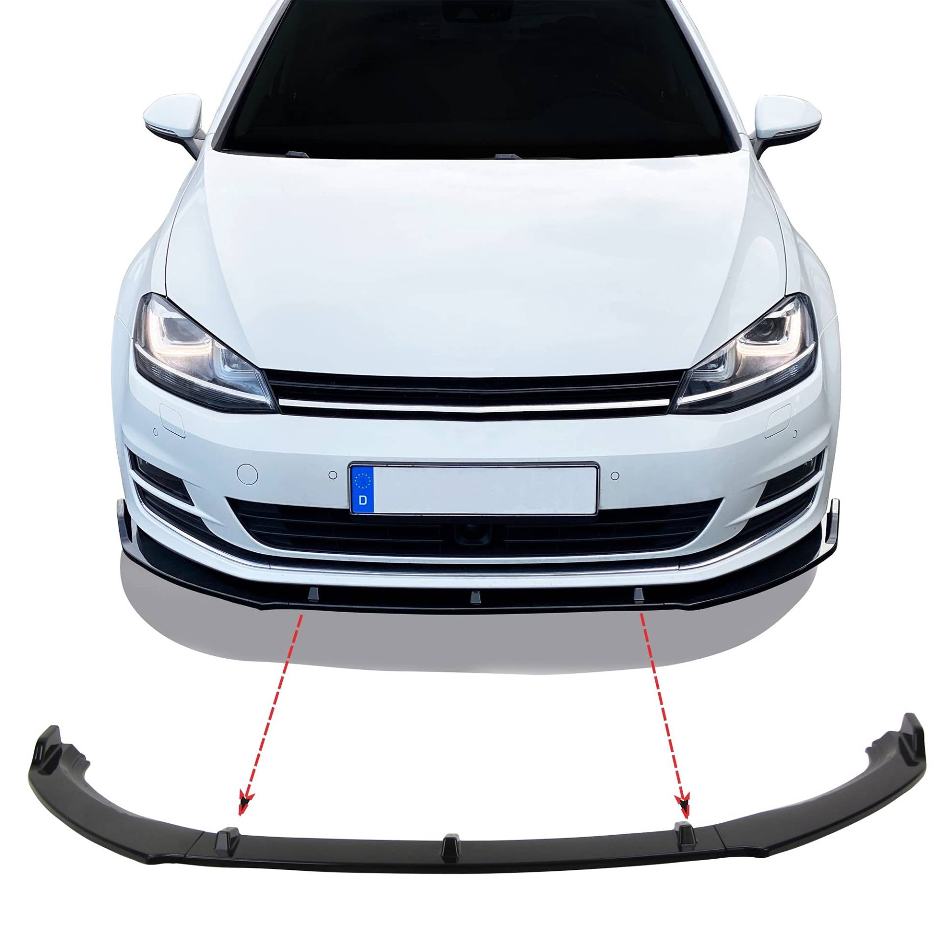 JOM 5G0805901 Frontspoilerlippe Frontflap Spoiler Splitter für Golf 7, Nicht für GTI,GTD, R-Line passend von JOM Car Parts & Car Hifi GmbH