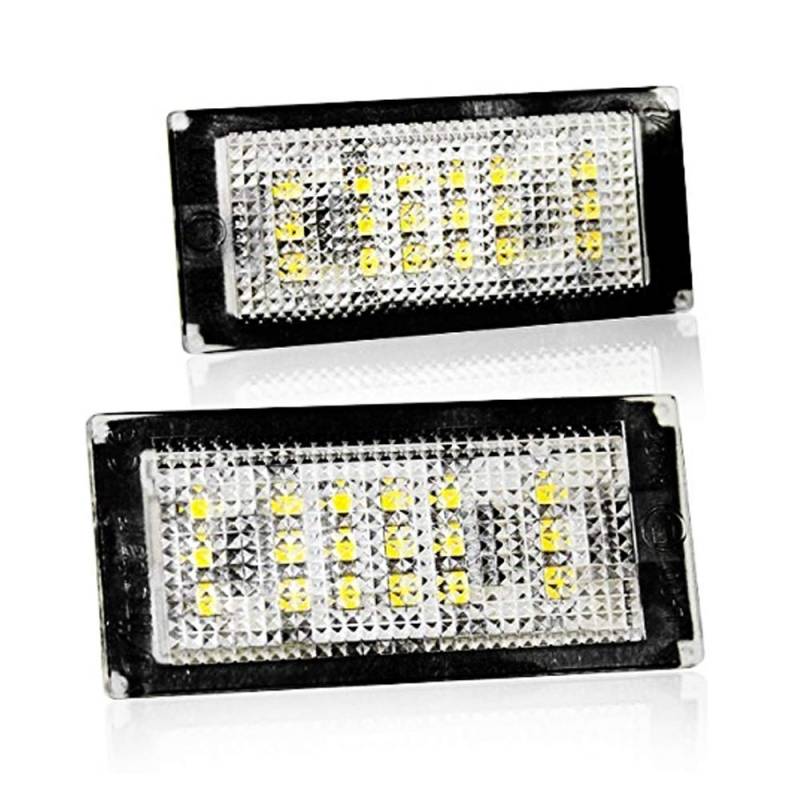 JOM Car Parts & Car Hifi GmbH 82786 LED Kennzeichenbeleuchtung, 2 Stück, inkl. E-Prüfzeichen von JOM Car Parts & Car Hifi GmbH